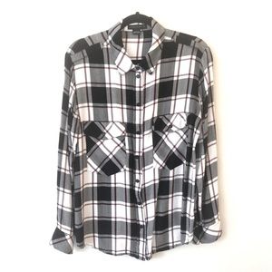 Sanctuary plaid boyfriend long sleeves shirt